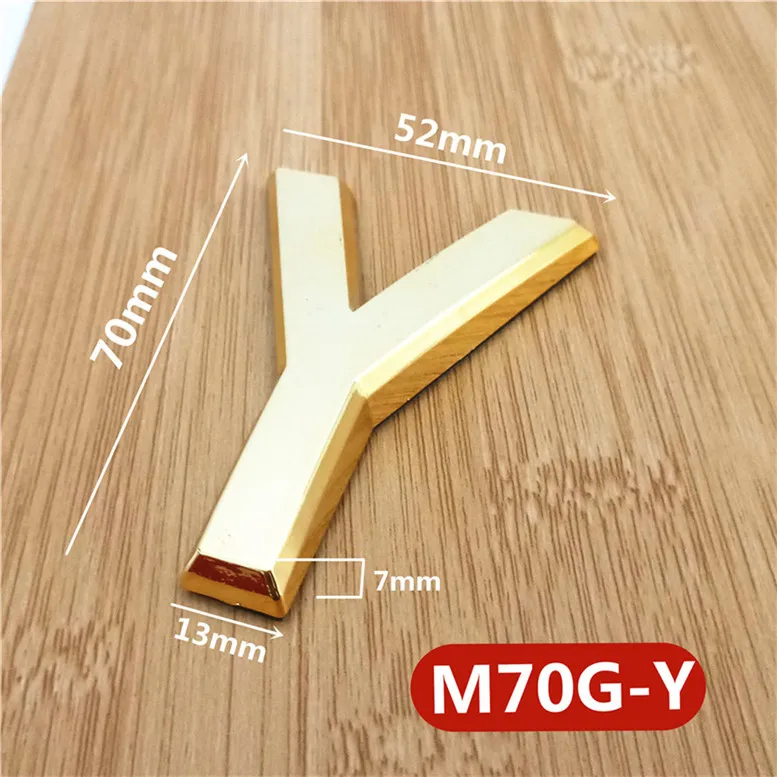 M70G亮金70mm塑料门牌=Y号