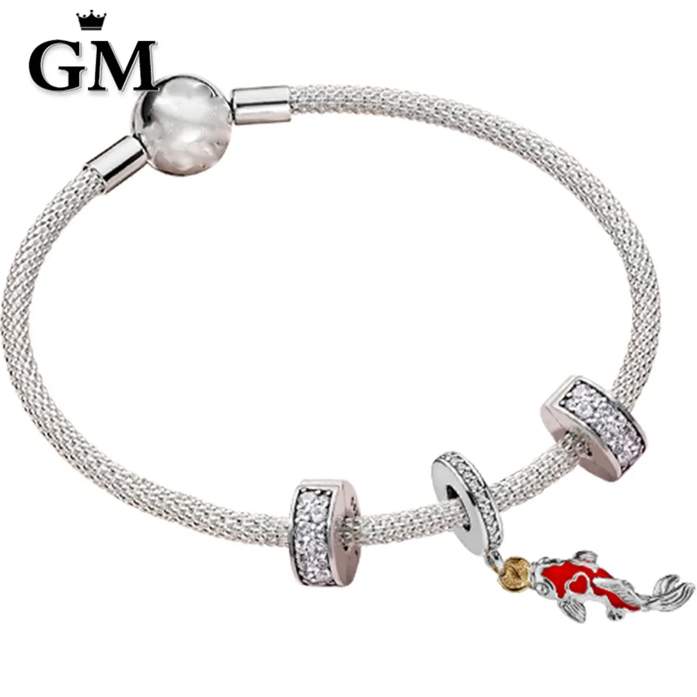 

GM 100 % 925 Original High Quality 1:1 Koi Beads Plated With Platinum Beads Free Of Charge Wholesale Factory