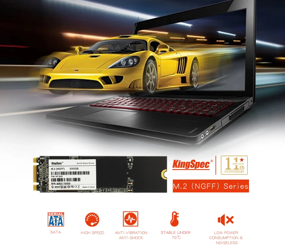 Тонкий твердотельный накопитель kingspec 80*22 мм NGF M.2 SATA hd ssd 128 ГБ 256 512 ТБ для Thinkpad IMB