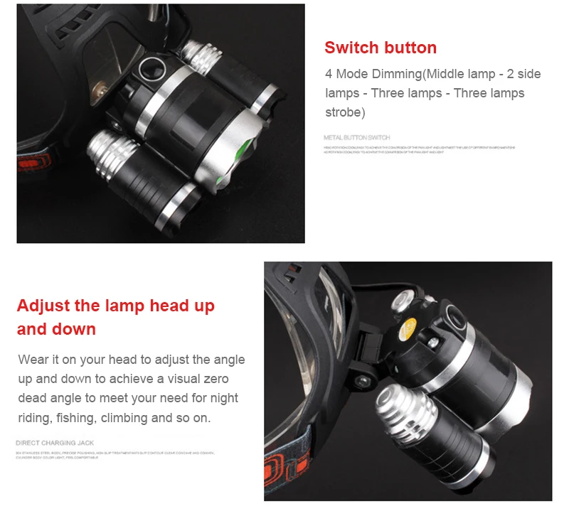 15-lampe frontale rechargeable a led