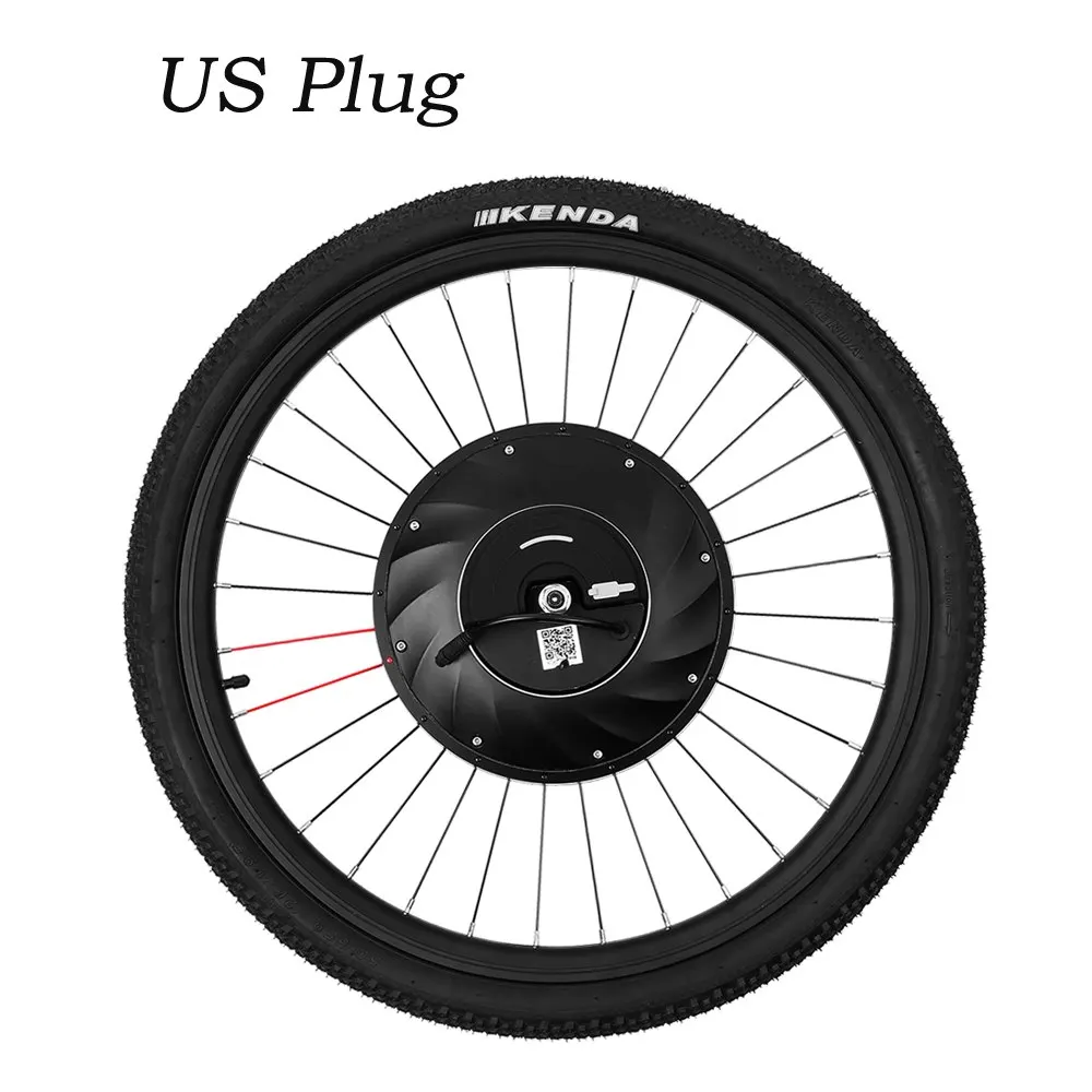 Комплект для электровелосипеда 2"* 1,95", велосипедная шина, переднее колесо, Электрический велосипед, колесо дискового тормоза, ступица двигателя, комплект 36 в 240 Вт, мощный электровелосипед - Цвет: US PLUG