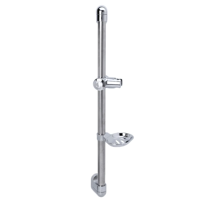  A Set Shower Rod Soap Dish Lifter Pipe ABS Lifting Frame Adjustable Head Holder