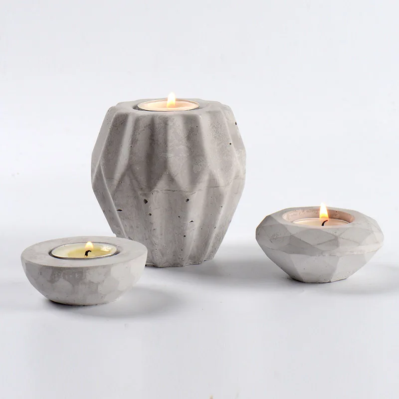 

Candlestick Silicone Mold Aromatherapy Plaster Molds Handmade Cement Candle Holder Wedding Succulent Plants Decoration Tool