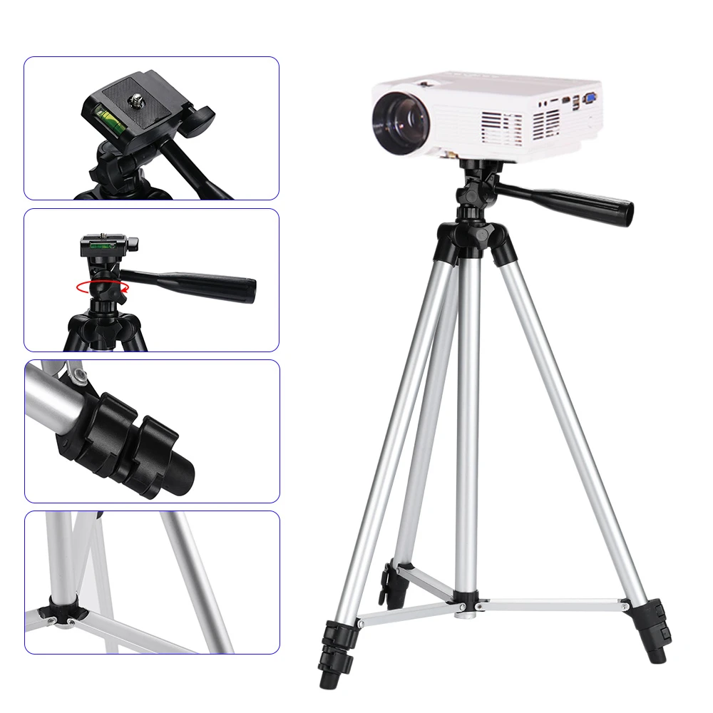 comprar Profissional de Liga de Alumínio de Viagem Resistente Acessórios Suporte de Tripé de Câmera Tripé de Câmera para Câmera Panorâmica Projetor Portátil