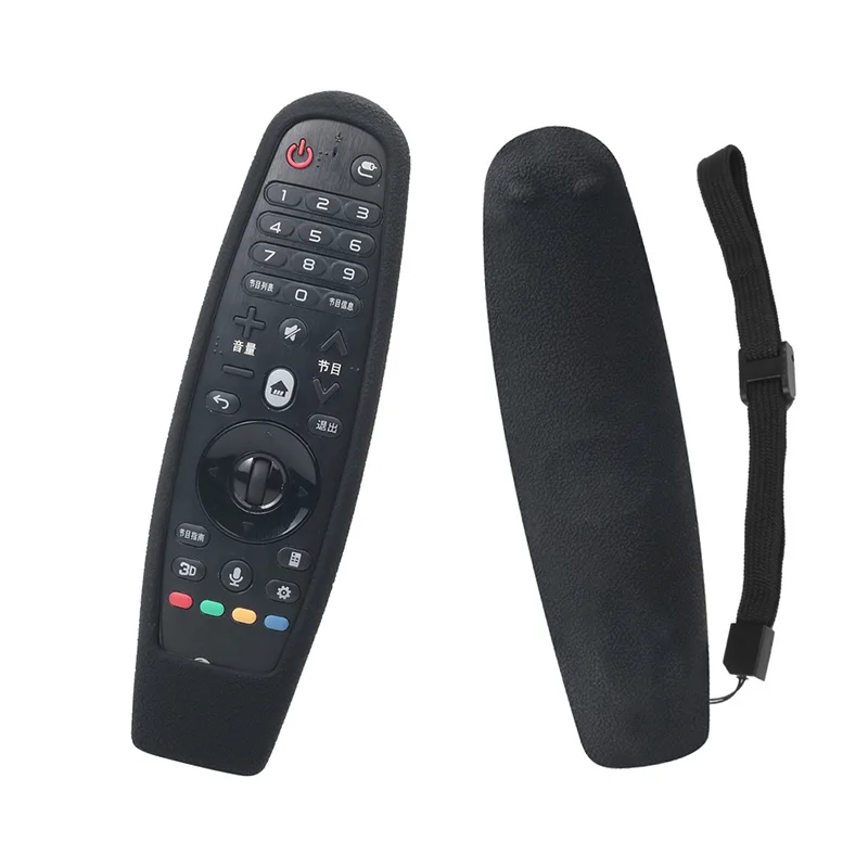 LG AN-MR600 AN-MR650 AN-MR18BA Magic Remote Управление чехол SIKAI для умный Браслет OLED ТВ защитные силиконовые чехлы - Цвет: black only case