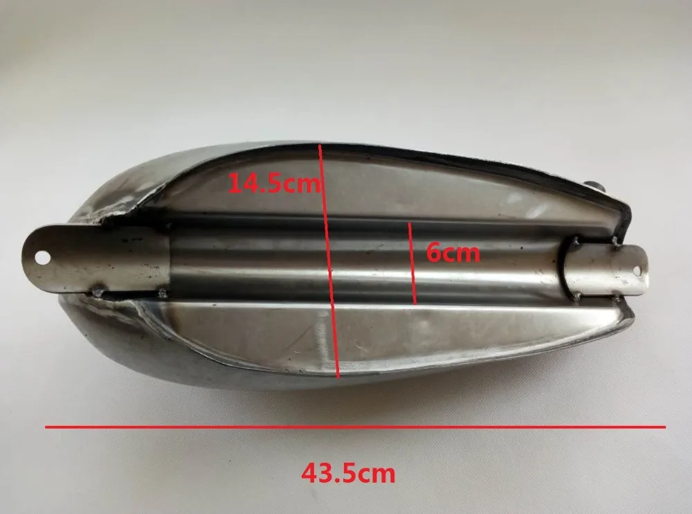 4L японский стиль Маленькая ГОЛАЯ СТАЛЬ газ бензин мотоцикл топливный бак