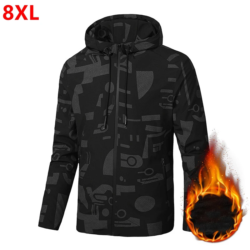 

Autumn new big man jacket jacket Black fashion new casual jacket large size men's jacket 8XL
