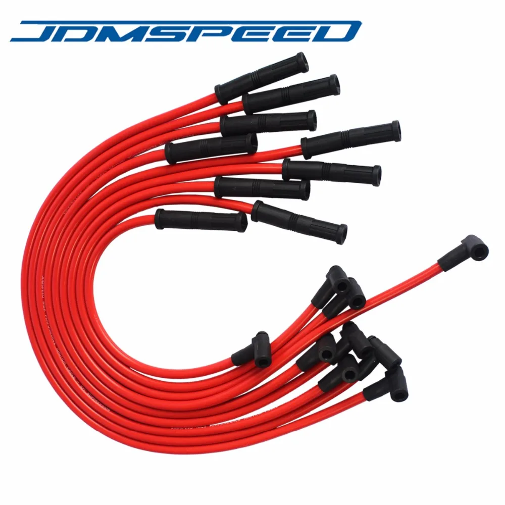 Free Shipping-JDMSPEED New Spark Plug Wires Set 90 to Straight Fit For Chevrolet SBC BBC 350 383 400 454 V8 photo