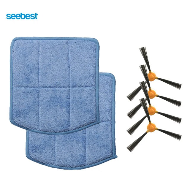 Seebest Момо 4.0 E630 робот Пылесос запасных Запчасти mop 2 шт. и боковые Кисточки 4 шт.