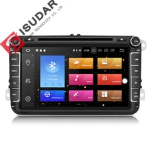 Isudar Автомагнитола 2 Din на Android 8.0 с сенсорным 8 дюймовым экраном для Автомобилей VW/Volkswagen/POLO/PASSAT/Golf 8 Ядер