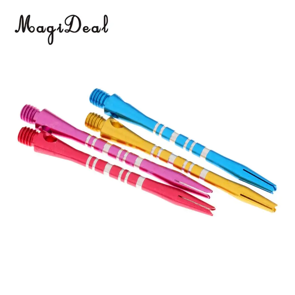 MagiDeal Durable 12Pcs/Package 52mm Thread Alloy Re-Grooved Dart Stems Shafts for Fun Family Party Bar Dart Game Supplies Multi