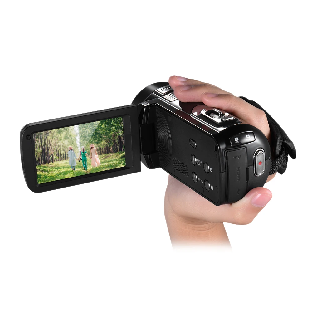 1080P Full HD Цифровая видеокамера 16 цифровой зум с цифровым поворотом lcd сенсорный экран