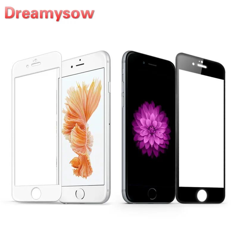 

Anti-Explosion Screen Protector Film For iphone 7 8 plus 7+ 7plus In White Black Golden & Rose Colors Full Cover Tempered Glass
