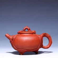 230 мл аутентичный китайский чайник для заварки чая металлический пурпурный глиняный керамический заварочный чайник ручной работы резной уникальный узор Gong Chun чайник домашний чайник Подарки Для Семьи