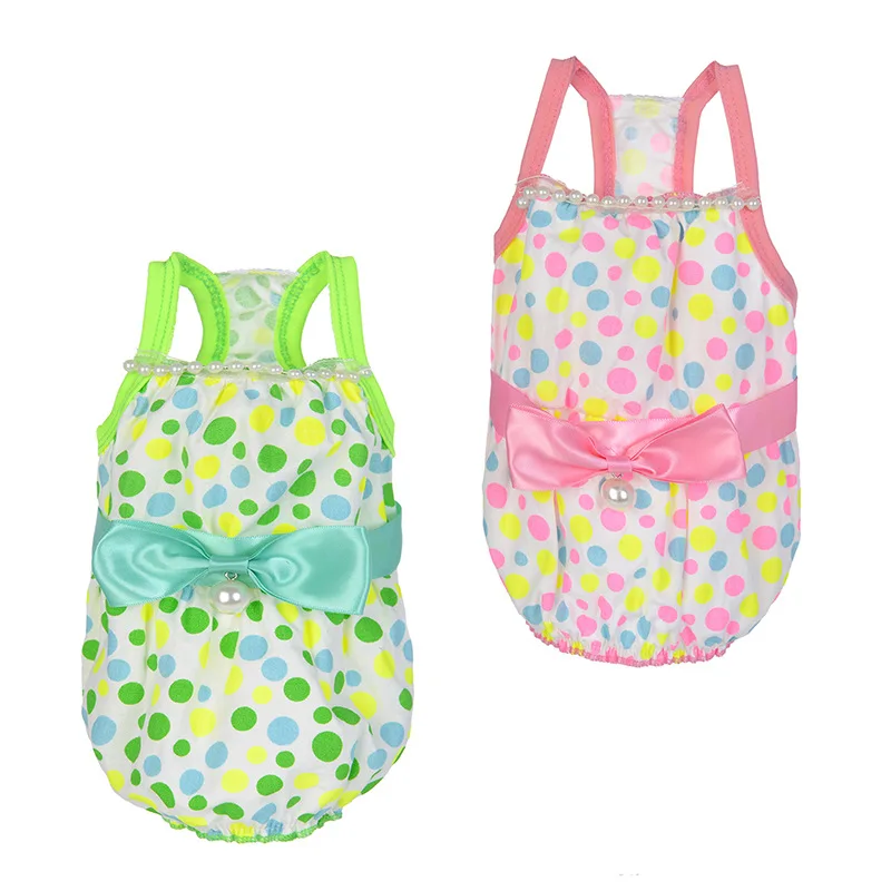 

Summer Dog Dress Dot Bow Tie Pet Clothes For Small Dogs Wedding Dresses Skirt Puppy Clothing Spring Pets Chihuahua Apparel