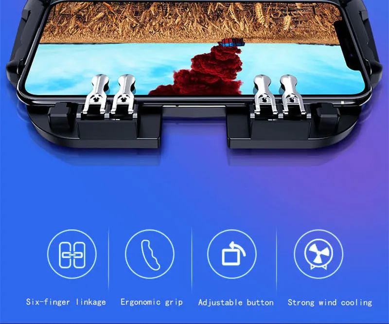 PUBG мобильный контроллер Джойстик с охлаждающим вентилятором для iphone iOS Android геймпад для смартфона pubg триггер контроллер Вентилятор Кулер