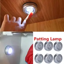 Светодиодный круглый светильник с сенсорным управлением, милая похлопывающая лампа, мини белая ночная лампа, украшение(6 шт/3 шт