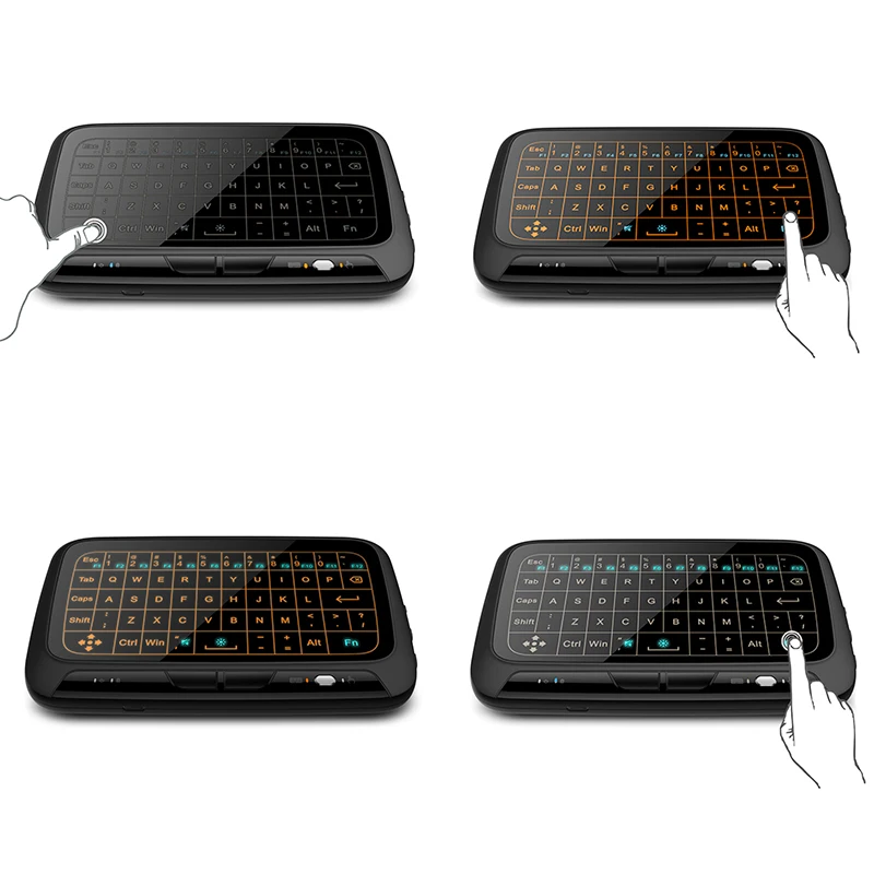 Новинка H18 2,4G Беспроводная клавиатура с подсветкой мини сенсорная клавиатура большая сенсорная панель для Raspberry Pi 3 Android tv Box ноутбук ПК планшет