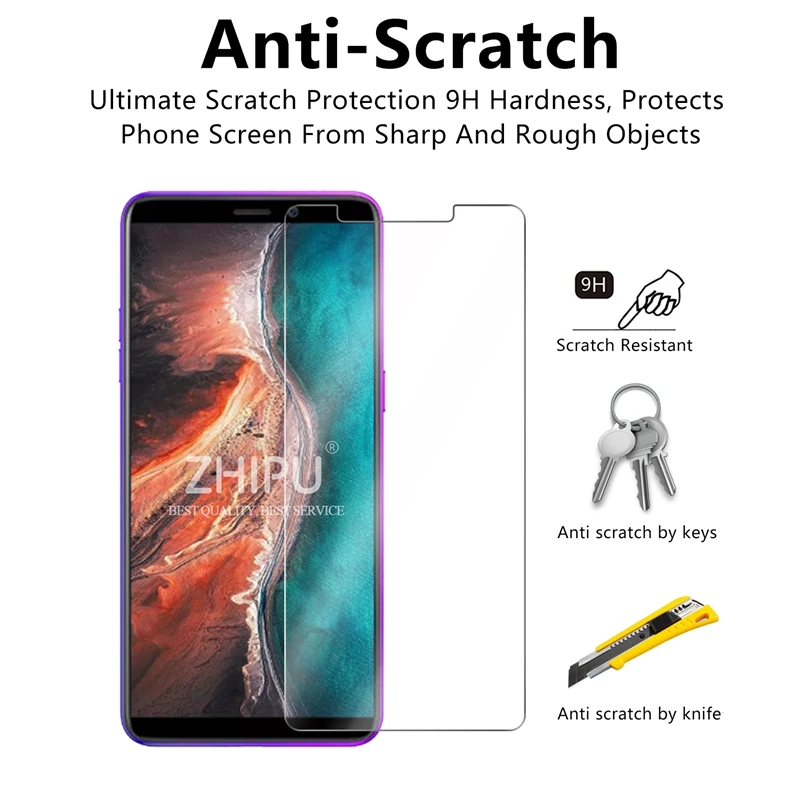 Закаленное стекло для ULEFONE P6000 PLUS защита экрана 2.5D 9H закаленное защитная