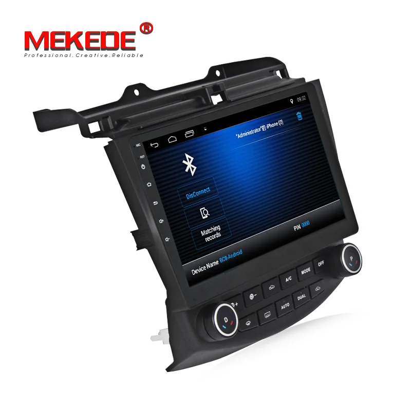 Sale 2G+32G android 7.1 1024X600 HD Car DVD Player for Honda Accord 7 2003-2007 with GPS Radio  dual / Single Zone Climate Control 4