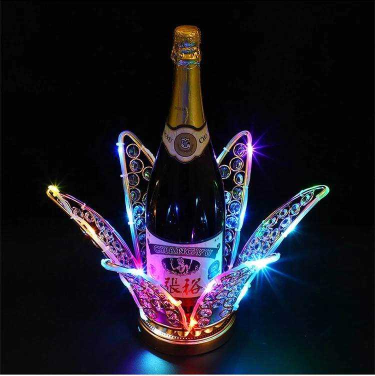 Лотос цветок перезаряжаемый светодиодный светящийся пивной держатель для вина светящийся шампанское Коктейльная посуда для напитков диско-бар аксессуары