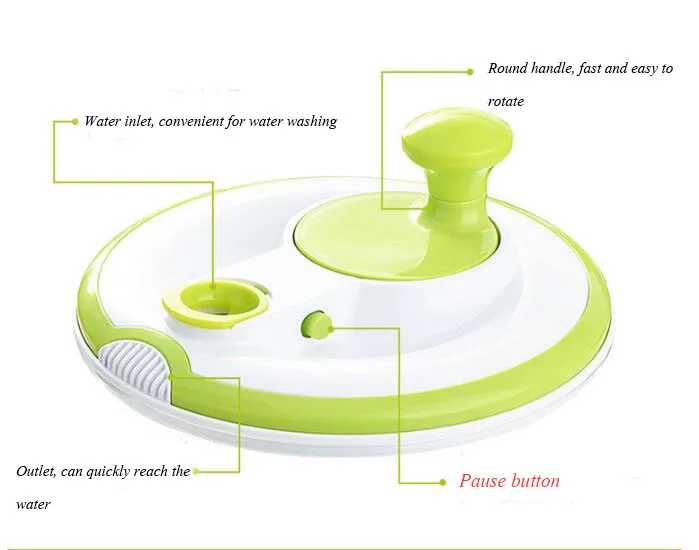 Мультифункциональный фруктовый и овощесушилка ручной вращающийся салат осушитель фруктов и чистка овощей инструменты