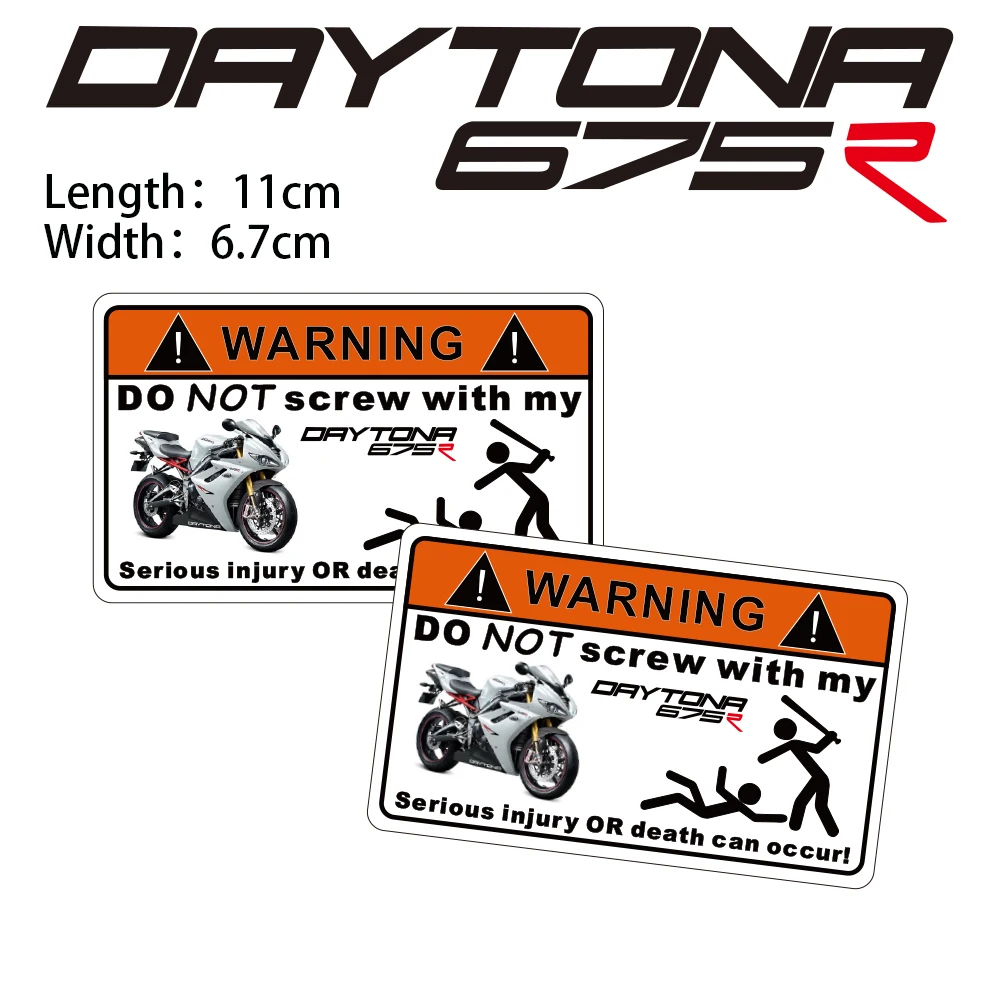 

KODASKIN Motorcycle Cheap 2D Creative Warning Sticker Decal for Triumph Daytona 675R
