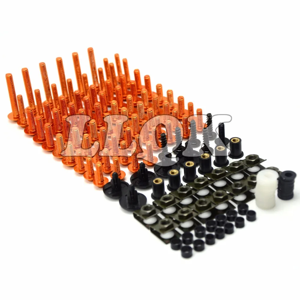 

Universal Motorcycle Fairing body work Bolts Fastener Clips Screws for hyosung moto guzzi benelli vespar kawasaki honda ktm