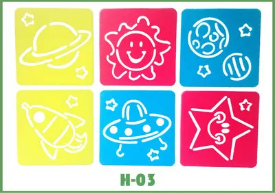 18 моделей, мультипликационный рисунок для детей, игрушки для мальчиков и девочек, вспомогательный шаблон для рисования, канцелярские инструменты для детей, игрушки для рисования, подарок - Цвет: C
