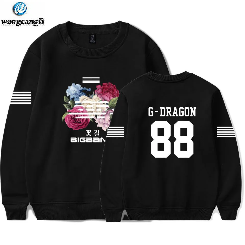 Bigbang БОЛЬШОЙ Банг bangtan Толстовка kpop корейский harajuku толстовки moletom feminino модный