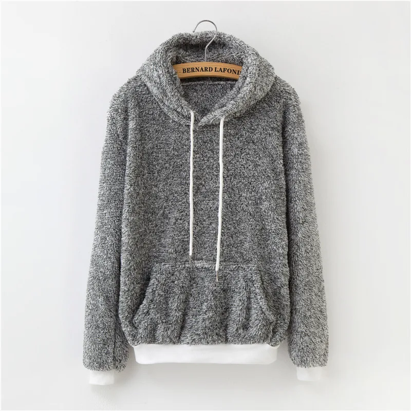 

Spring New Hoodies For Women Long Sleeve Solid Color Sweatshirts Plus Size Loose Flannel Tops Pullovers A-032