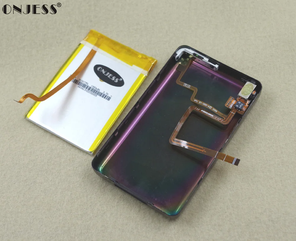 

Onjess 1950mAh Battery + Thick Housing Case Cover Headphone Jack for iPod 5th Video 6th 7th Classic HD to SSD CF Upgrade