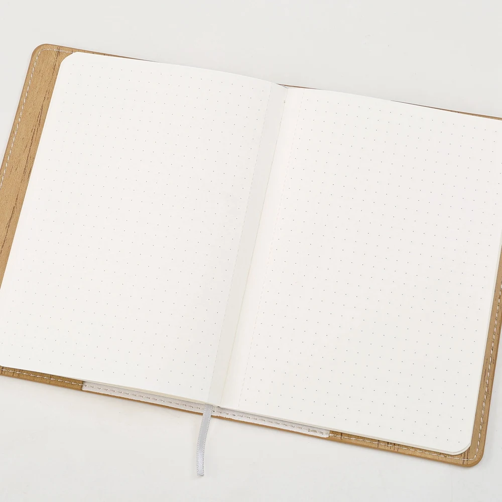 A6 pocket book small notebook with 80 sheets cream paper Dotted pages Lined Plain page each page can be torn off PU leather note