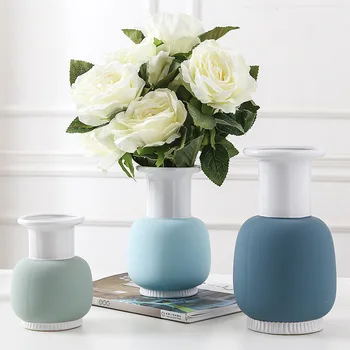

Nordic Big Body Ceramic Flower Jar Country Style Home Decor Simple Color Flower Arrangement Vast Table Pot for Flower Breeding