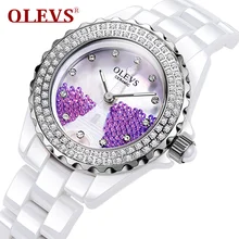 Women Watch Silver gold Rhinestone Dress luxury Waterproof Relogio Feminino Women’s Ceramic Diamond Wrist watches Ladies Clock