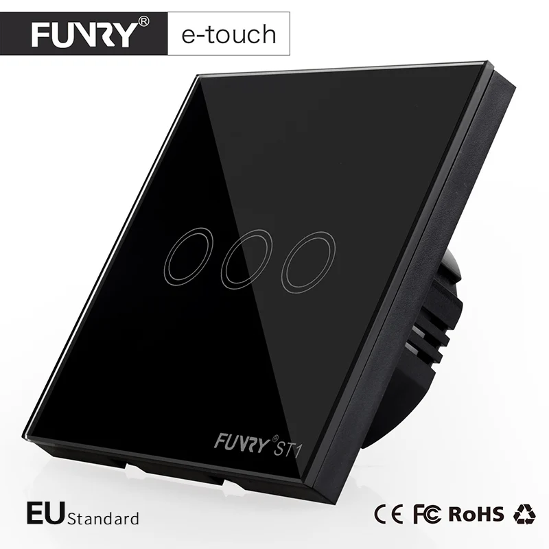 Funry Smart home настенный выключатель кристалл Стекло Панель Сенсорный экран