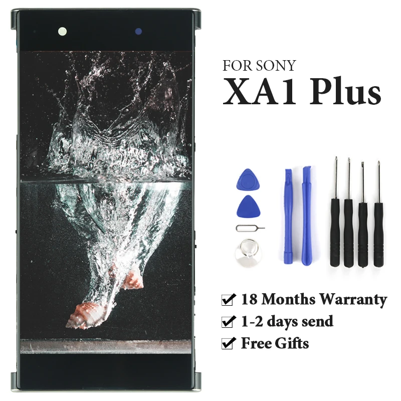 Для Sony Xperia XA1 Plus G3412 G3416 G3426 LCD сенсорный экран без битых пикселей черный золотой