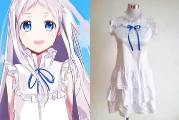 

We Still Don't Know the Name of the Flower We Saw That Day Anohana Meiko Honma Menma white cos dress cosplay costume