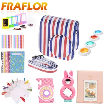 

9 in 1 Kit Accessories Kit for Fujifilm Instax Mini 8 Mini 9 Camera Bag Case W/Strap Sticker Lens Filter Photo Frame Album Stick