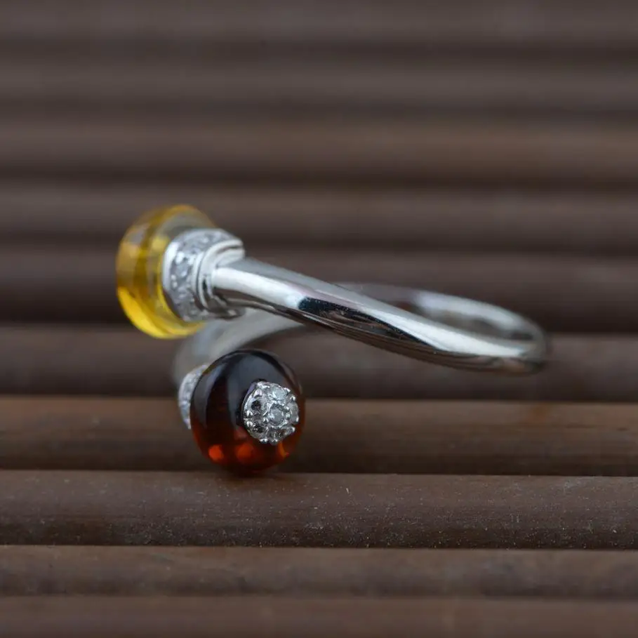 Настоящее чистое 925 пробы, Серебряное Янтарное кольцо для женщин, изменяемый размер, простое и элегантное, красный, желтый цвет, натуральный драгоценный камень, ювелирное изделие