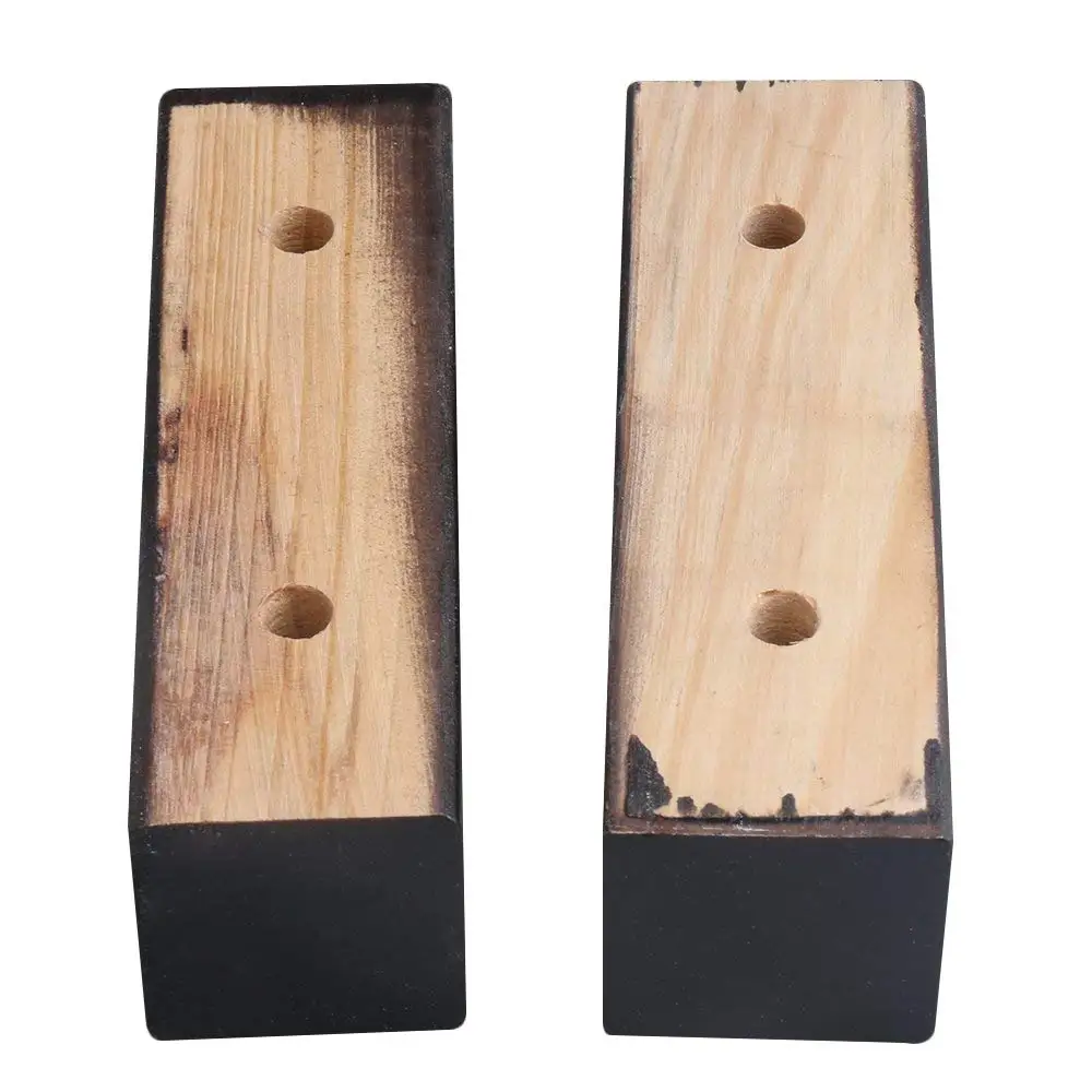 Natural-Wood-15x4-7x4-7cm-Black-Pine-Wood-Furniture-Legs-Feet-100kg-Bearing-Weight-Lifter-for (2)