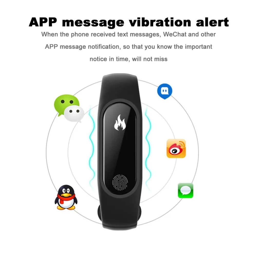 IP67 M2 Smart Wristband OLED Touch Screen Smart Watch Women Men Sports Step BT 4.0 Heart Rate Sleep Monitoring For IOS Android