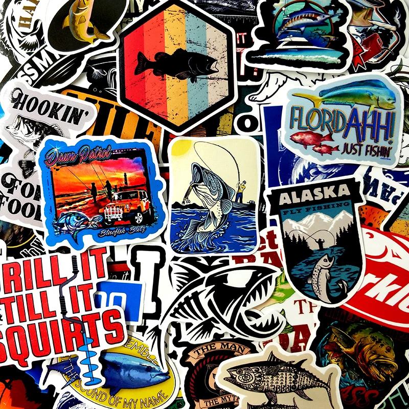 50Pcs/pack Interesting Fisherman Fishing Stickers For car Motorcycle Skateboard Laptop Decoration Car Refrigerator Funny Sticker 50Pcs/pack Interesting Fisherman Fishing Stickers For car Motorcycle Skateboard Laptop Decoration Car Refrigerator Funny Sticker