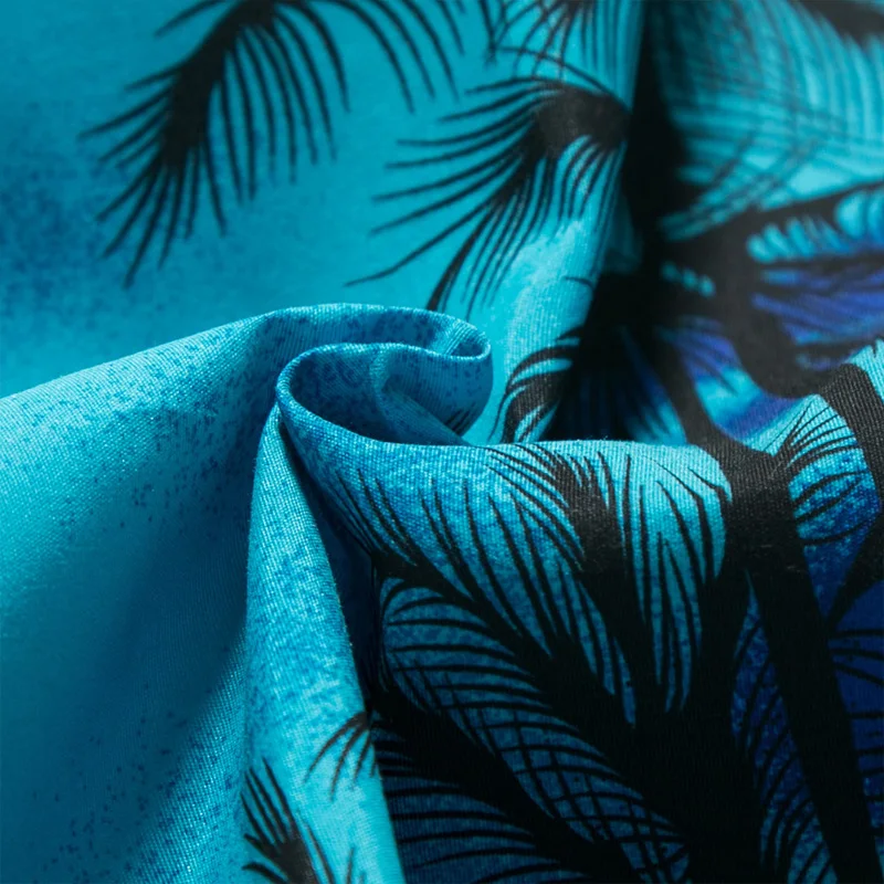 Men's Short Sleeve Beach Shirt, Aloha Hawaiian Shirt, Palm Tree Printing Shirts, Summer Quick Drying Shirts Part Surfing Holiday