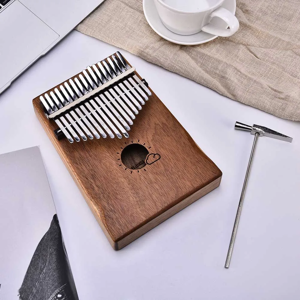 

Professional 17 Keys Kalimba Mbira Likembe Solid Mahogany Wood Thumb Piano Finger Percussion Gifts ALS88
