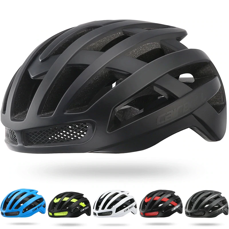 

Matte Black Bicycle Helmet Road Mountain Racing BMX Helmet Men/Women/Kids Integrally Molded Light Bike CX Cycling Helmet 52-62cm