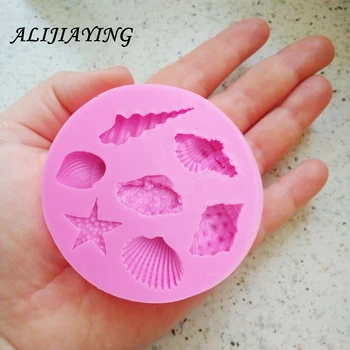 

1Pcs Silicone Sugarcraft Sea/Shell conch Silicone mold fondant mold cake decorating tools chocolate mold D0122