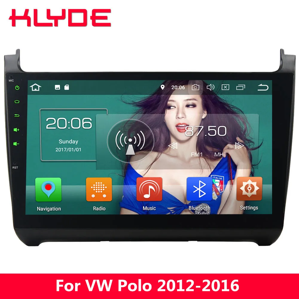 KLYDE 10," ips 4 г Android 8 Octa Core 4 ГБ Оперативная память+ 32 ГБ BT DVD мультимедиа плеер для Volkswagen VW Polo 2012 2013