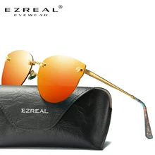 EZREAL Fashion Brand Designer Women Polarized Sunglasses Classic Brand Designer Shades Metal Frame Luxury Sunglasses 382