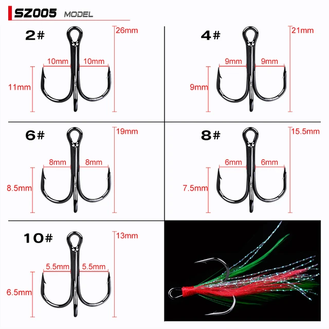 Red Hooks Fishing Accessories  Black Hooks Feather Fishing - 20pcs/lot Fish  Hook 2 - Aliexpress